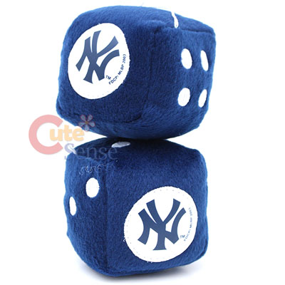 MLB New-York Yankees Plush Fuzzy Dice